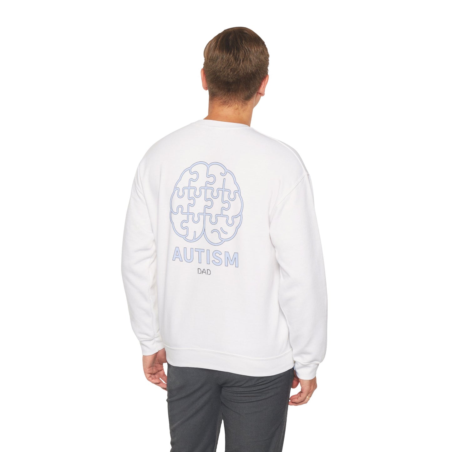 Autism Awareness DAD Heavy Blend™ Crewneck Sweatshirt.