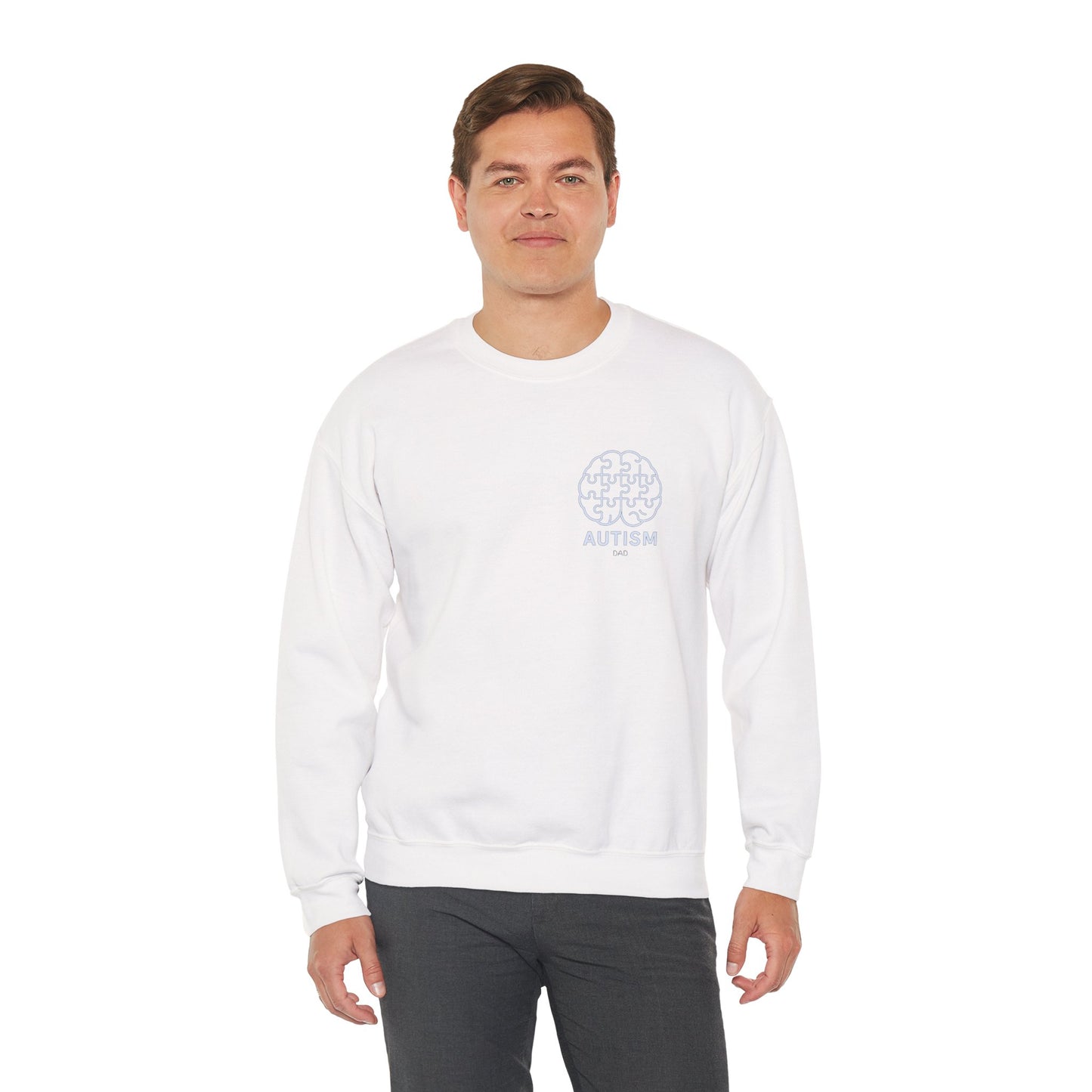Autism Awareness DAD Heavy Blend™ Crewneck Sweatshirt.