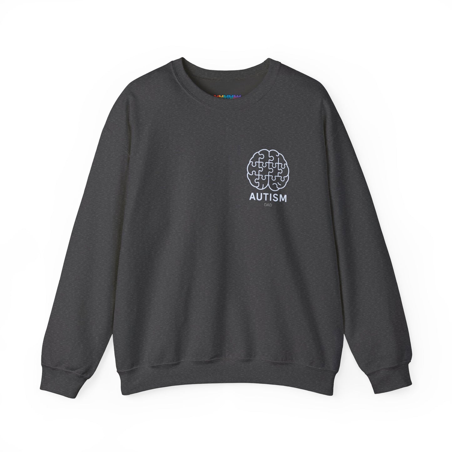 Autism Awareness DAD Heavy Blend™ Crewneck Sweatshirt.