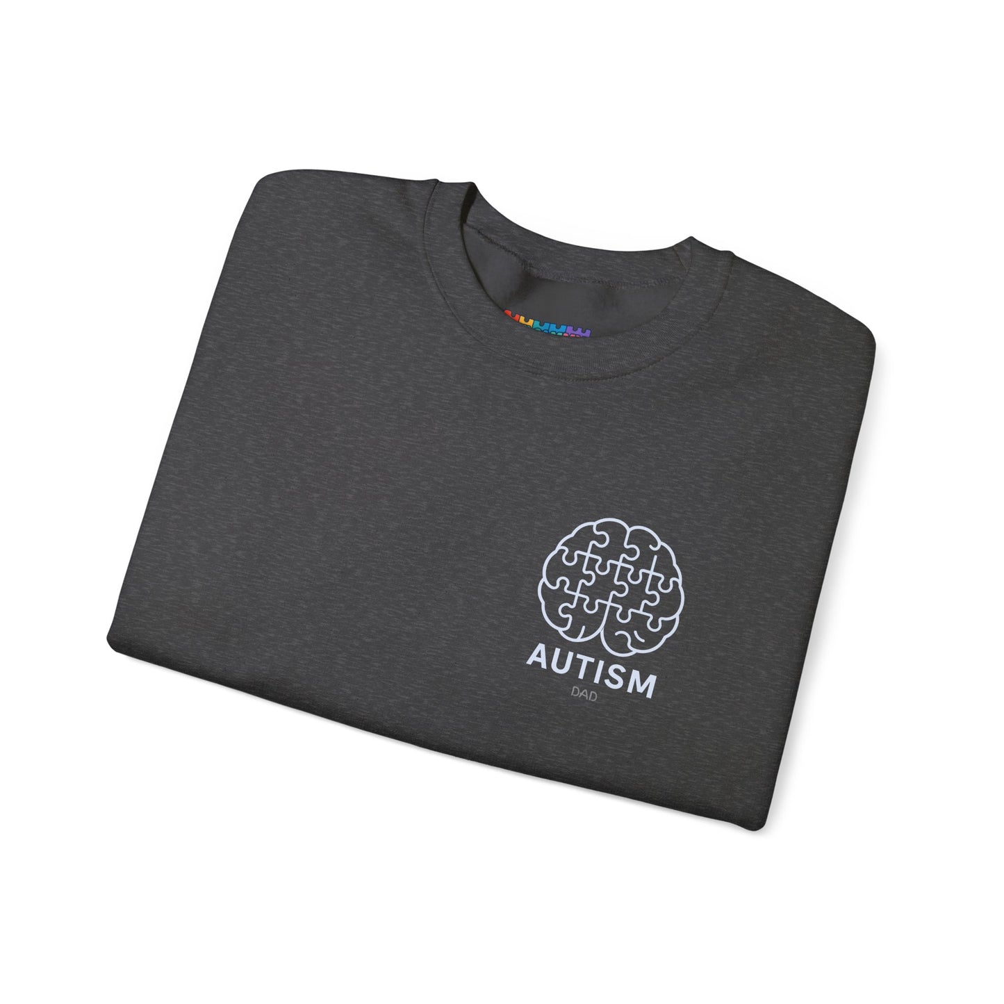 Autism Awareness DAD Heavy Blend™ Crewneck Sweatshirt.