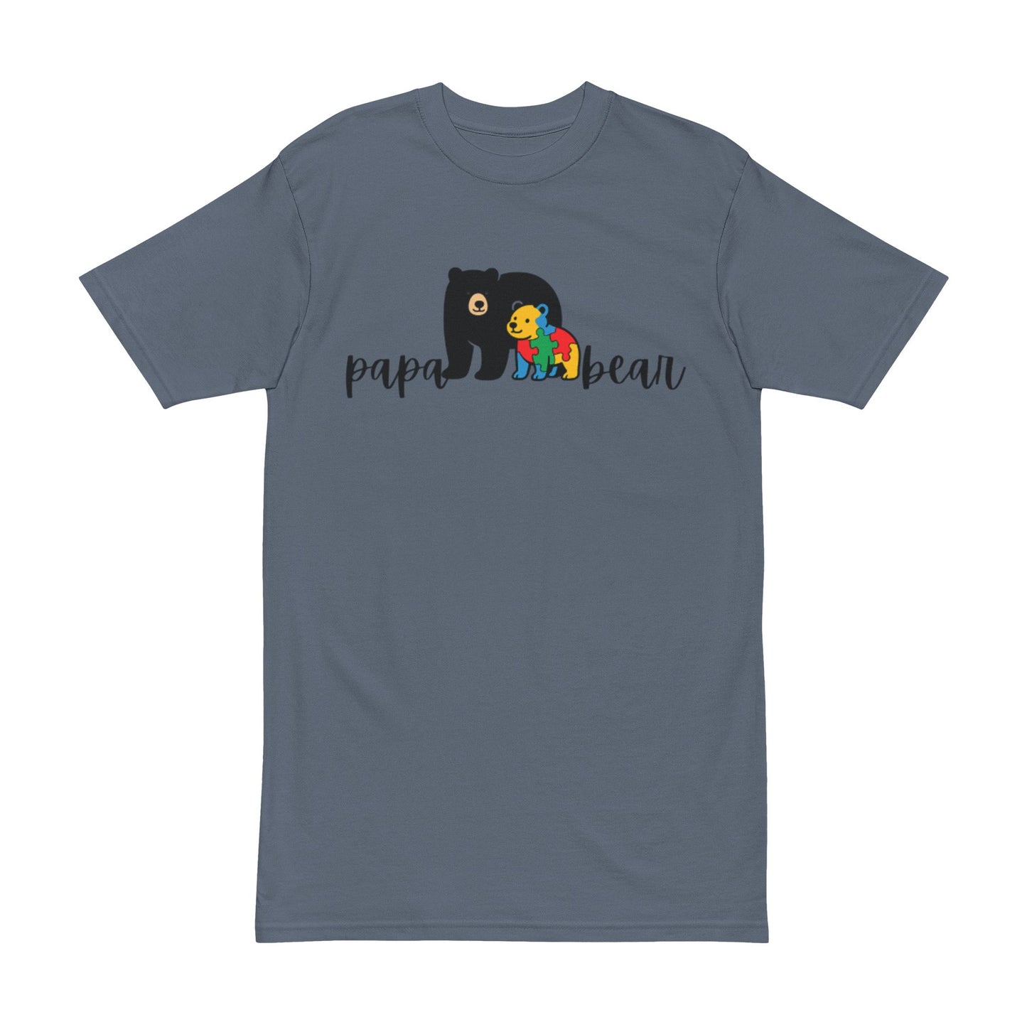 Papa Bear Heavyweight Tee - Spectrum Strong Men's T-Shirt
