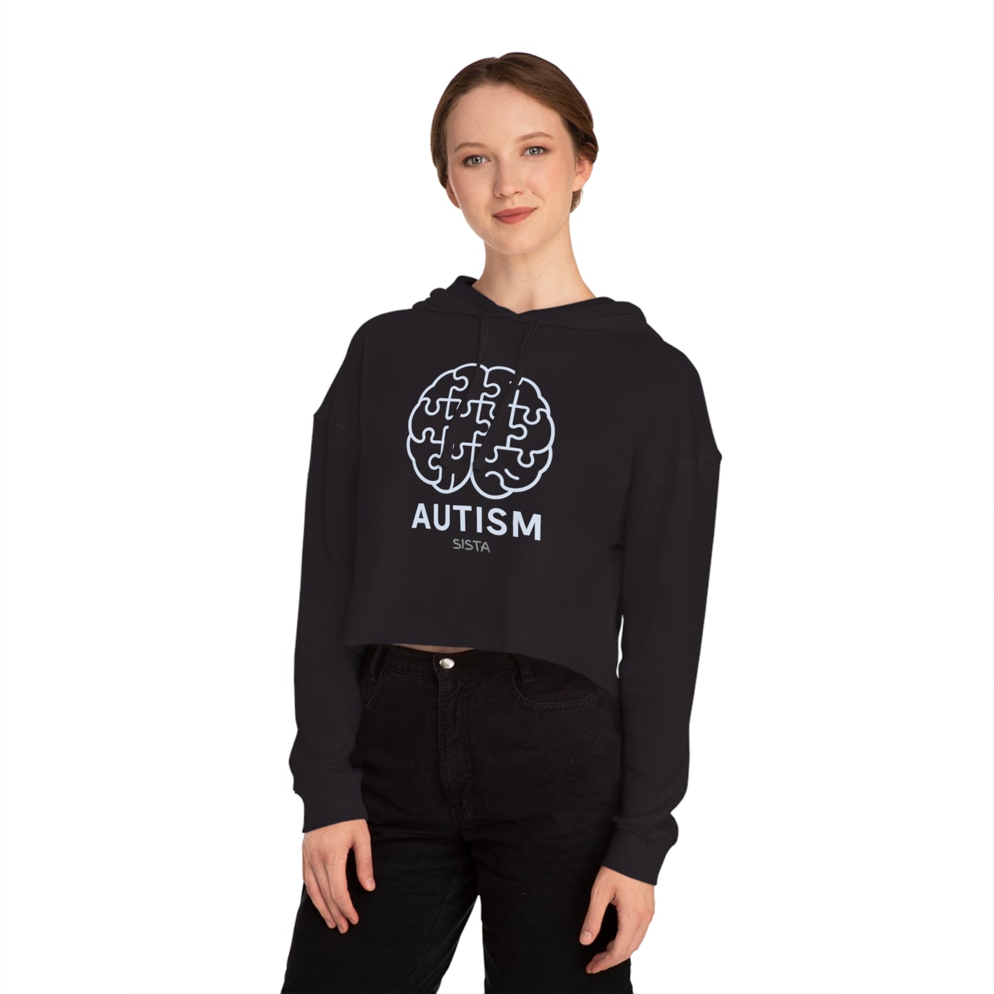 Autism Awareness Cropped Hooded Sweatshirt for TEENAGERS - Stylish and Supportive Apparel