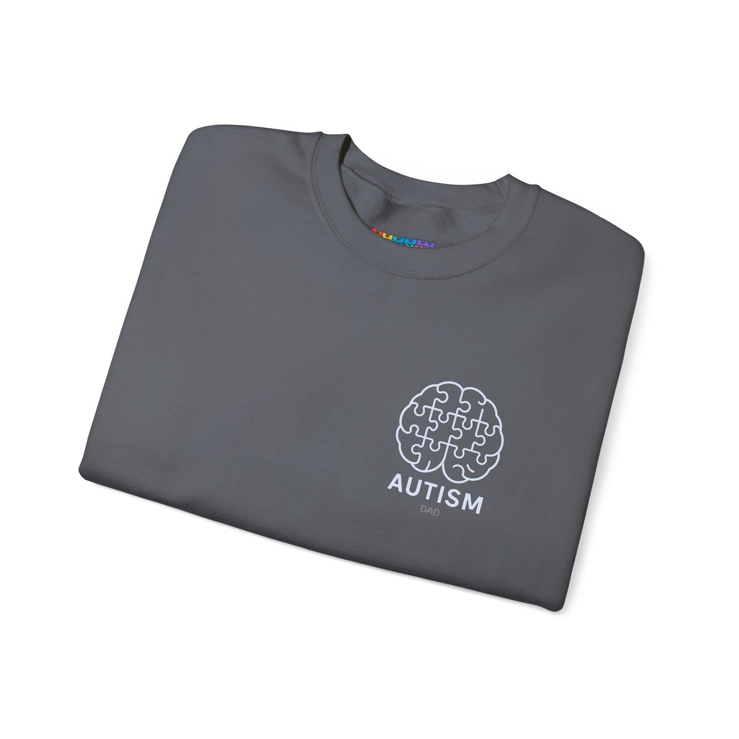 Autism Awareness DAD Heavy Blend™ Crewneck Sweatshirt.