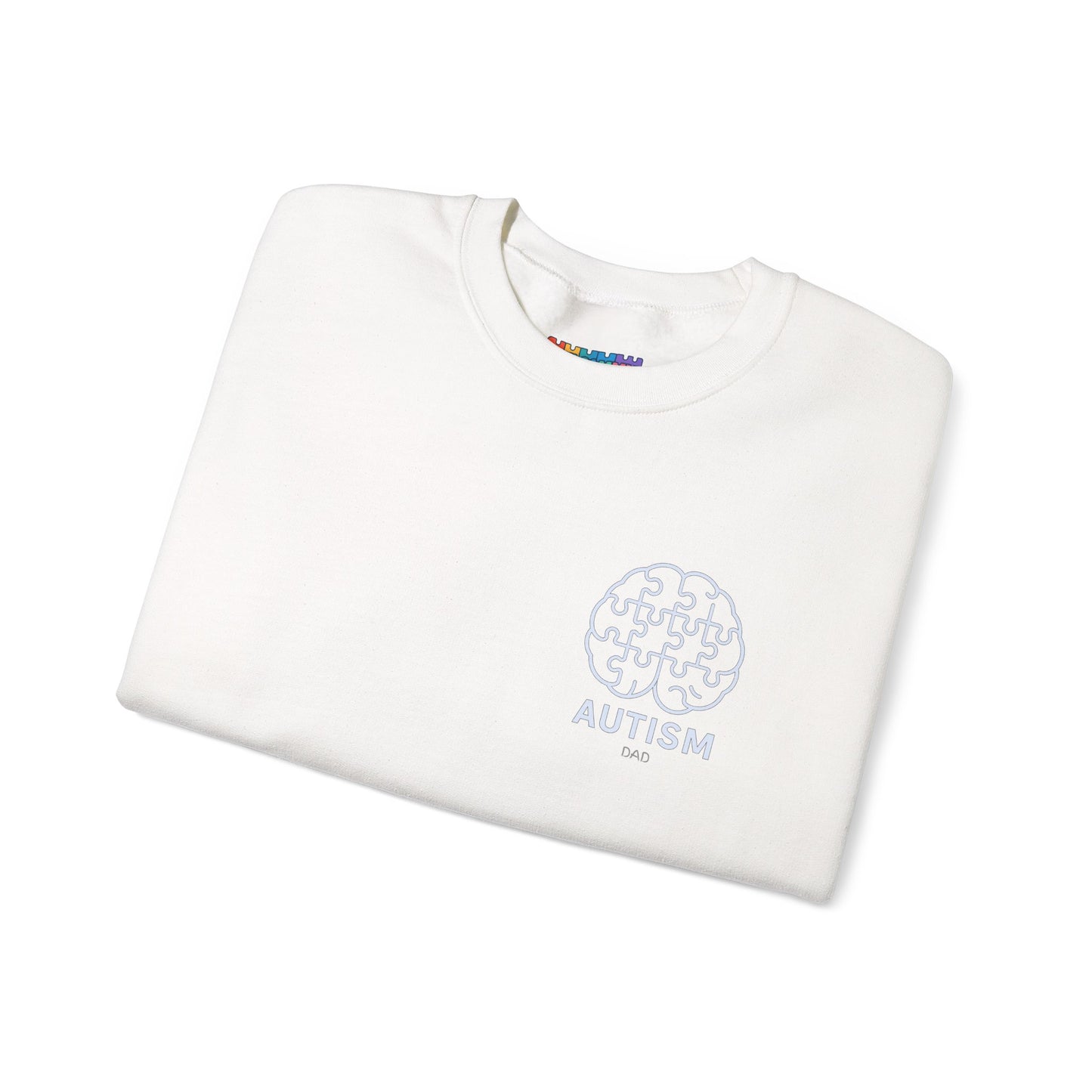 Autism Awareness DAD Heavy Blend™ Crewneck Sweatshirt.