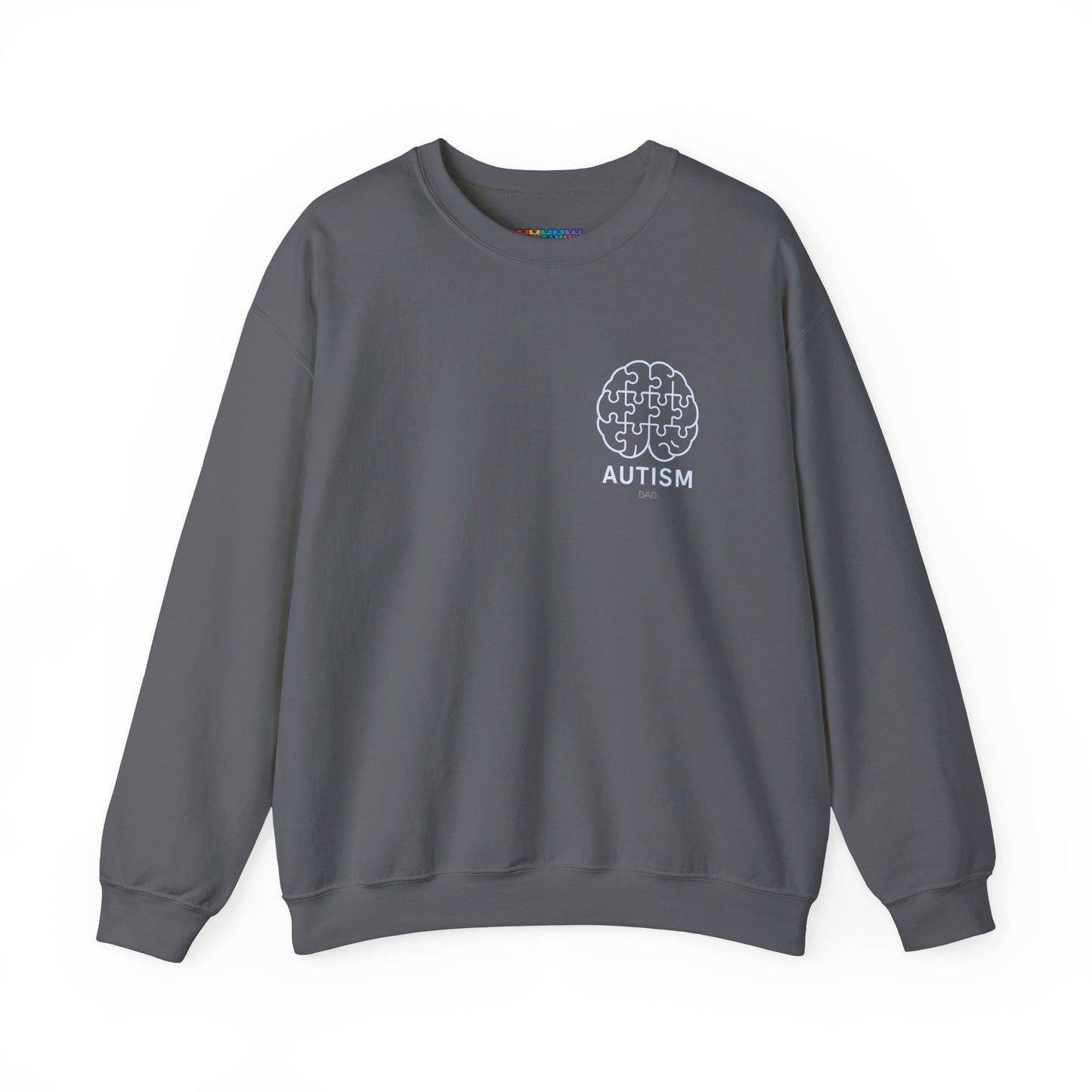 Autism Awareness DAD Heavy Blend™ Crewneck Sweatshirt.
