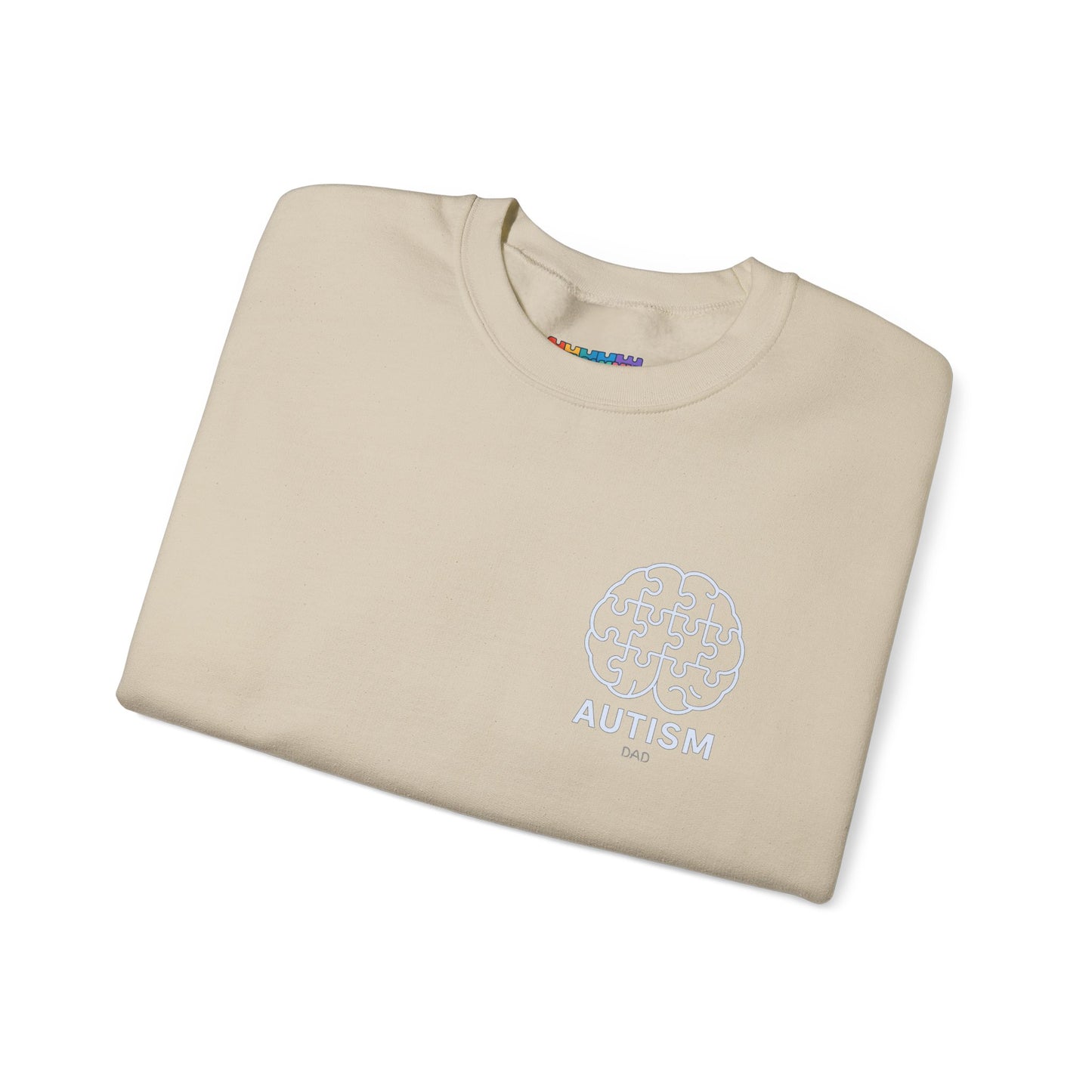 Autism Awareness DAD Heavy Blend™ Crewneck Sweatshirt.