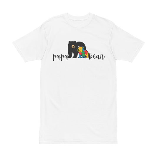 Papa Bear Heavyweight Tee - Spectrum Strong Men's T-Shirt